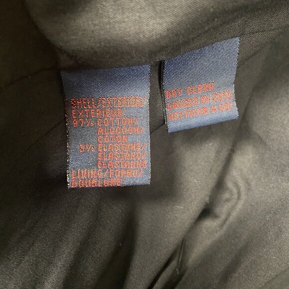 Vintage Ralph Lauren Gold Buttons Black Blazer Size M Equestrian Preppy Cotton - Picture 6 of 8